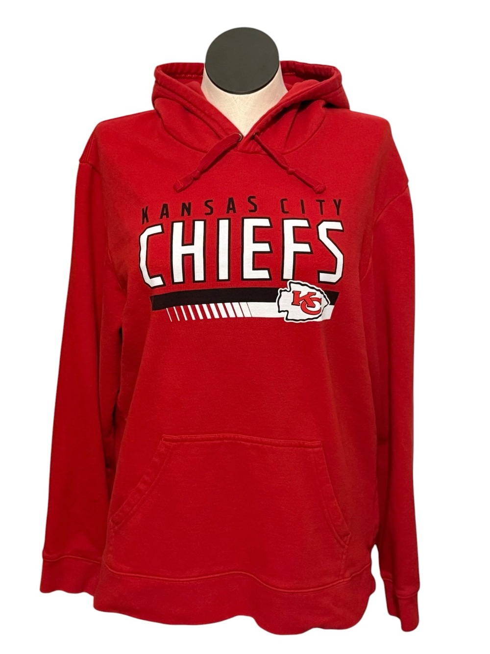 NFL Red Kansas City Chiefs Pullover Hoodie with Front Logo